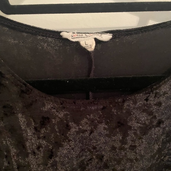 A Line Velvet Mini Dress - Picture 6 of 10